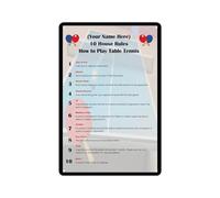 FNYUVNFAF Traditional Ping Pong Rules Metal Plaque Table Tennis Game Scoring Instructions Sign for Den Patio Indoor Outdoor Wall Decoration 8 X 12 inch