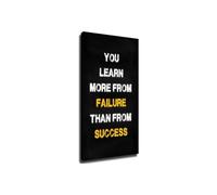 FNYUVNFAF You Learn From Failure Poster Inspirational Quote Success Lesson Wall-Art Decor For Office Bedroom Unframed,08x12inch(20x30cm)