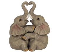 Fo_66138 Elephant Embrace Couple Ornament - Resin Elephant Couple Statue, Romantic Gift for Weddings & Anniversary