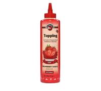 Fo Topping Sauce, Ready to Use Dessert Sauce for Ice Cream, Waffles, Pancakes, Coffee & Milkshakes 1 kg (Strawberry)