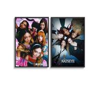 FOADXWVGI 2 PCS Vintage Katseye Poster Music Band Group Wall Art Canvas Posters Room Decorative Aesthetic Print Decor 12x18inch(30x45cm) 2
