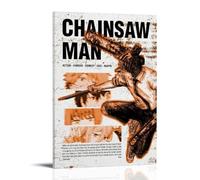 FOADXWVGI Chainsaw Poster Man Japanese Anime Comics Vintage Cover Music Posters for Room Aesthetic Canvas Wall Art Bedroom Decor12x18inch(30x45cm)