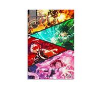 FOADXWVGI My Poster Hero Academia Japanese Anime Comics Vintage Collage Music Posters for Room Aesthetic Canvas Wall Art Bedroom Decor12x18inch(30x45cm)