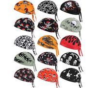Foaincore 15 Pcs Do Rag Skull Cap Cooling Helmet Liner Sweat Wicking Head Wraps Bandana Beanie for Men Women, Mixed Colors, as picture shows