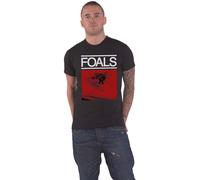 Foals Red Roses Band Logo T-Shirt in Black | Size: 2XL Foals Black 2XL