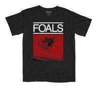 Foals Red Roses Band Logo T-Shirt in Black | Size: Medium Foals Black M