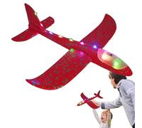 Foam Airplanes for Kids - Luminous Aircraft Model, Light Up Outdoor Glider, Large 48cm Flying Simulation Hardware, Manual Launch Throwing Unit | Interactive Game for Boys & Girls & Young Pilots