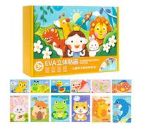 Foam Animal Puzzle, 3D Sticker Toy Set, Cartoon Craft Pieces with Soft Foam Material, Educational Game for School or Home, Creative Activity Kit with Interactive Style, Family Tool for Hobby