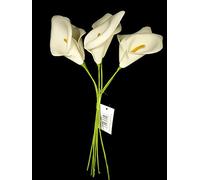Foam Artificial Calla Lily Flower Bunch x 28cm - Wedding Home Table Centerpiece (Ivory)