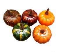 Foam Artificial Pumpkins Set Assorted Sizes Autumn Decor(C)