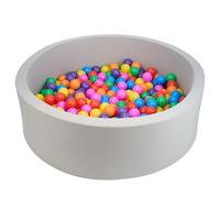 Foam Ball Pit for Toddlers Soft Round Baby Playpen Ball Pool for Kids 47.2"x 11.8" Memory Sponge Ball Pit Indoor Outdoor Baby Game Place Gift Toys for Infants Boys and Girls (Gray, NO Balls)