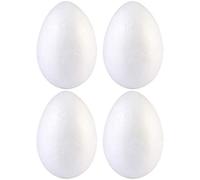Foam Ball Toys - White Polystyrene Eggs for DIY Crafts Kindergarten Activities and Easter Decorations - Large Craft Foam Eggs for Kids