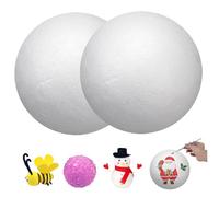 Foam Balls 2Pcs 8inch DIY Solid Smooth White Christmas Polystyrene Balls Styrofoam Balls for Crafts Ornaments Polystyrene Balls Foam Balls for Crafts Foam Balls