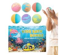 Foam Bath Balls Set - 6 Piece Adult Bubble Bath, Moisturizing Fragrance Salt Relaxation Balls | Multifunctional Spa Accessory Suitable Women Wife Men Grandma Girls Youth Family Home Travel