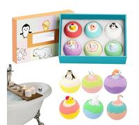 Foam Bath Bombs - 6-Piece Shower Steamer with Long-Lasting Fragrance - 20.5 x 14 x 7.5 cm Bath Bombs with Animal Toy Inside | For Spa, Birthday, Relaxation, Summer, Self-Care, Stocking Filler,