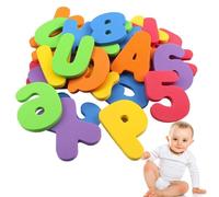 Foam Bath Toys - 36pc Floating Foam Letter & Digital Blocks, Bath Learning Puzzle Set | Soft Manual EVA Foam Play Educational Play Foam, Colorful Bathtubs