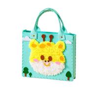 Foam Beads for Kids DIY Embroidery Doll Set Cartoon Animal Sewing Craft Kit Handbag Material Pack Get A Cute Bag Handmade Alphabet Bath for Toddlers (D, 24x31x4cm)
