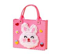 Foam Beads for Kids DIY Embroidery Doll Set Cartoon Animal Sewing Craft Kit Handbag Material Pack Get A Cute Bag Handmade Alphabet Bath for Toddlers (C, 24x31x4cm)