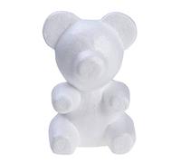Foam Bear Modeling Modelling Foam Bear Shapes White Craft Foam Bear for Flower Arrangements Rose Bear (Height 20cm/ Base Width 13cm)
