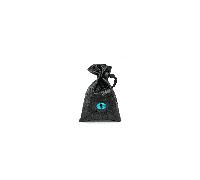 Foam Brain Games Black Leatherette Cyberpunk Eye Dice Bag