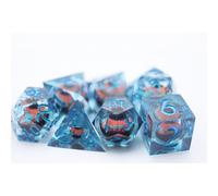 Foam Brain Games Teal Cyclops Sharp Edge Moving Eye RPG Dice Set