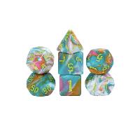 Foam Brain Games Teal Sunrise RPG Dice Set