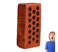 Foam Bricks 25x12.6x7cm Super Lifelike Sponge Bricks To Throw At Tv Funny Fake Brick Magic Tricks Plush Brick Stress Relief Toy Gimmicks Props For Horror Theme Party (1pc)