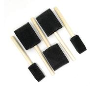 Foam Brush Sponge Wooden Handle Paint Craft Glass Glitter Glue Application 5 PCs