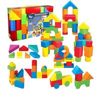 Foam Building Blocks for Toddlers 2-4, 81 Pieces EVA Soft Stacking Blocks Toy Set, Early Learning Construction Toys & Gifts for Kids, Boys & Girls 18+ Months