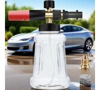 Foam Cannon Compatible with 1/4 Quick Release Pressure Washer, Snow Foam Lance with Adjustable Nozzle and Connector, Snow Foam Bottle for Karcher K Series K2 K3 K4 K5 K6 K7 Pressure Washer