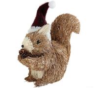 Foam Christmas Elk Plush Doll, Novelty Tabletop Moose Decorations for Christmas Home Decor Tabletop Ornament Scandinavian Style(Squirrel)