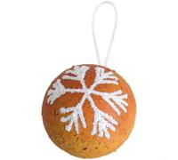 Foam Christmas Ornaments Set, 6 DIY Snowflake Ball Cookie Man Decoration Pendant Craft Tree Hanging Baubles Xmas Festive Handmade(F)