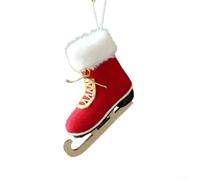 Foam Christmas Ornaments Set Santa Boots Star Skates Drum Pre-Attached Loop | Soft foam material Compact designs in 8.8-19 cm Bright red white green for fuller festive tree
