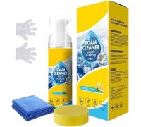 Foam Cleaner Multi Purpose,4-in-1 Multi-Enzyme Foam Cleaner 5oz,All-Purpose Deep Cleaning Spray for Car Interior,Kitchen Grea,Helps Protect Leather Plastic for Cleaning the Inteerior (150ml)