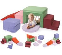 Foam Climbing Blocks for Toddlers 1-3, Soft Play Set with Crawling Exploration Toys, Indoor Outdoor Infant Safe Blocks for Baby Gym Toddler Playground (JM-HXT22-BT)