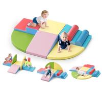 Foam Climbing Blocks for Toddlers 1-3, Soft Play Set with Crawling Exploration Toys, Indoor Outdoor Infant Safe Blocks for Baby Gym Toddler Playground (JM-HXT03-8PCS-MKL)