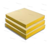 FOAM CRAFT® Gel Memory Foam Chair cushions for office chair, dog bed single mattress & outdoor sofa bed foam cut to size for pillows, wheelchair cushion or seat pads (Yellow, 5cm thick, 48 x 48 cm)
