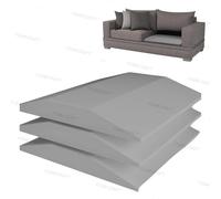 FOAM CRAFT® High Density Sofa Cushion Support Only Foam cushion inserts for loveseat chair, Sofa Couch support cushion chair bed seat pads & sofa support boards (3, Grey, 55 x 55cm, 5cm thick)