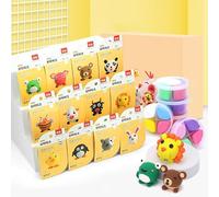 Foam Cubes Air Dry Clay Kit For Kids Molding Clay Kits With Tools Super Light DIY Soft Toys Set Birthday Toys For Age 3 4 5 6 7 8+ Years Old Girls Boys Sensory Bottles (Yellow, 28X24X8CM)