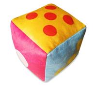 Foam Dice, 6x6x6" Built-in Bell Soft Plush Giant Dice, Cute Cartoon Number Bright Color Large Foam for Classroom Game Kids Toys Collection Decorative Props