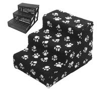 Foam Dog Stairs - Dog Ramp Sofa, Pet Stairs for Dogs | 3 Step Design for Pets, Removable Cover, Pet Hair Remover Roller, Dog Steps, Stair Bed, Dog Steps, Non-Slip H