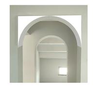 Foam Door Arch Kit,2 Pcs Universal Doorway Arch Kit, Precurved Foam Half Circle Top, DIY Elegant Corner Molding for Hallway Decoration, White Rounded Door Openi