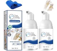 Foam Dry Cleaning Agent, 30ml Clothing Dry Foam Cleaners, Clothing Dry Cleaning Spray, Multi-purpose Dry Cleaning Clothing Cleansing Foam Rinse-Free Agent, Dry Foam Cleaner for Clothes (2)