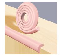 Foam edge protectors， Adhesive Bumper Edge Guards, Corner Foam Padding For Furniture Fireplace, 78.7in Long(Pink,4pcs)