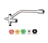 Foam For Double Connector for Pressure Washers with Dual Functionality and Stainless Steel Build Featuring 1/4 Quick Connect for Multi Accessory Use (5-color jet)