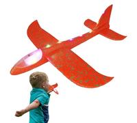Foam Glider Plane - 86cm Super Large, Hand Throwing Airplane | Outdoor STEM Launcher Toy | Kids RC Conversion Model, Garden Sport Flying Glider, Luminous Birthday Gift Boys Girls Party Games