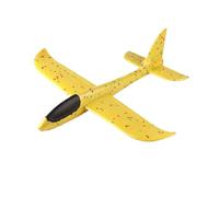 Foam Gliders Plane For Kids, Throwing Foam Airplane Toy, Large Airplane Toy Glider Planes for Boys Girls, Throwing Aeroplane Toys, Dual Flight Mode Aeroplane Toys for Kids Outdoor Sport Game (Yellow)