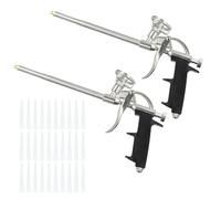 Foam Gun, 2 Pack Expanding Foam Gun with 30 Nozzles, Spray Foam Gun, PU Foaming Gun, Insulating Applicator for Caulking, Filling, and Sealing, Ideal for DIY Projects and Professional Use
