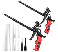 Foam Gun, Preciva 2pcs Expanding Foaming Guns, Professional Heavy Duty PU Foam-Filler Gun, Insulation Spray Applicator Polyurethane for Filling, Sealing, Caulking