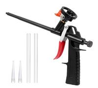 Foam Gun, Professional Expanding Foam Gun, Heavy Pu Foaming Gun,with 2 Hoses and 2 Nozzles, Spray Application Applicator for Caulking Filling Insulation Sealing DIY